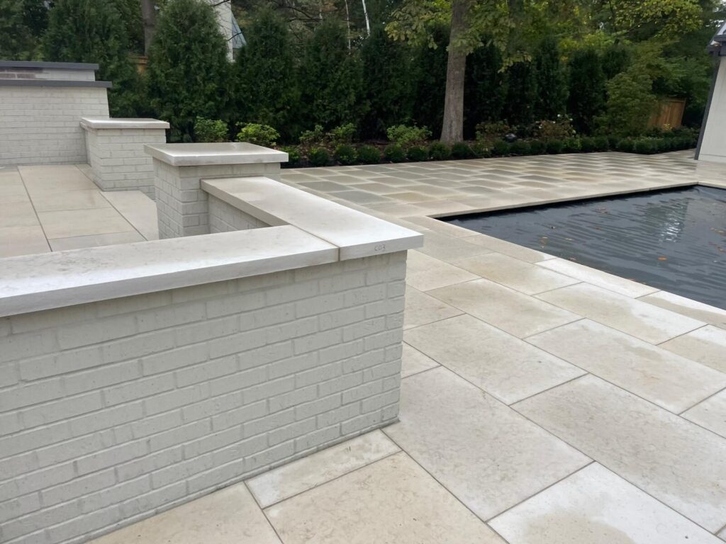 Patio Seating Wall Pool Patio seating wall beside pool
